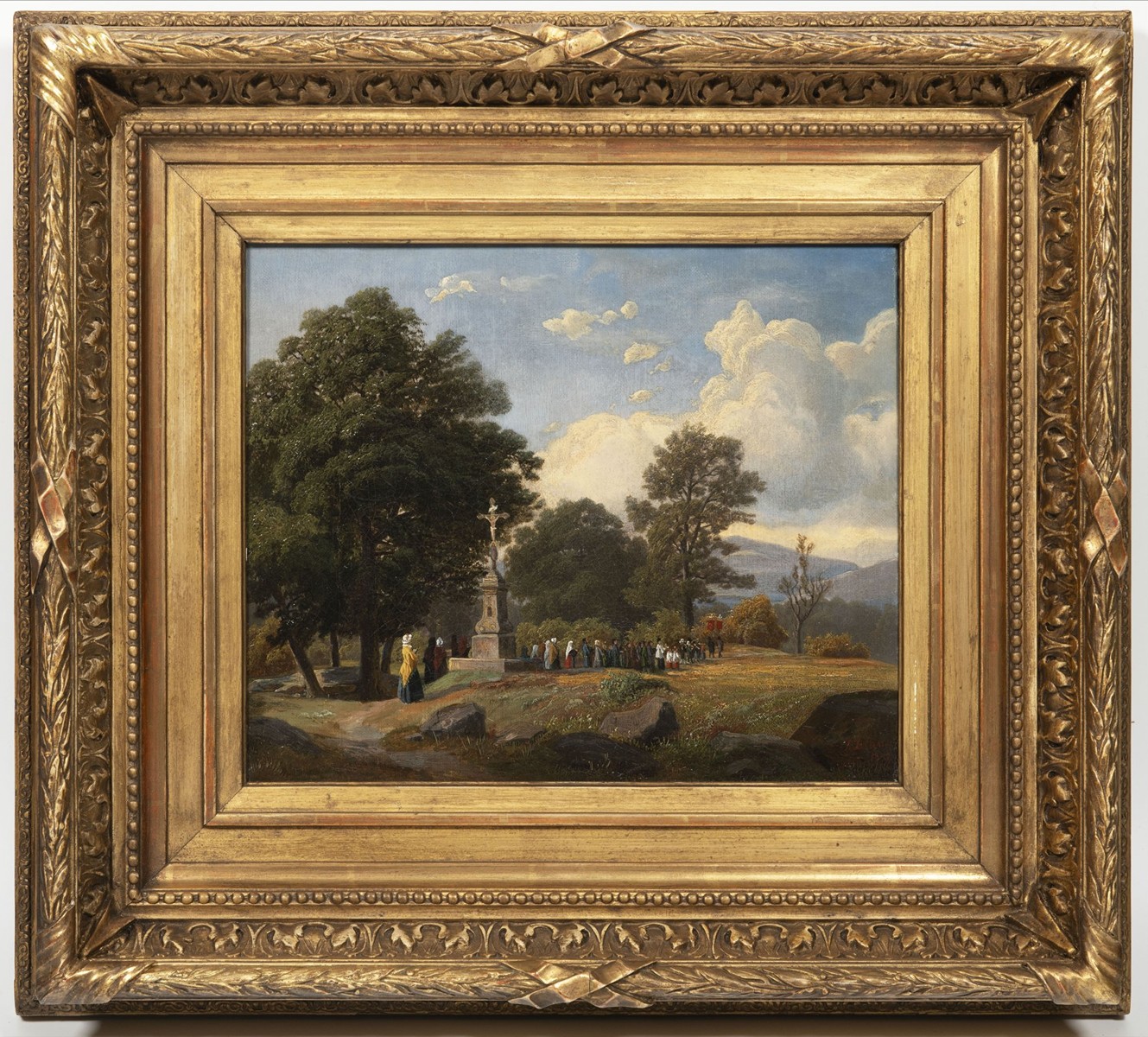 PROCESSION NEAR A WAYSIDE SHRINE