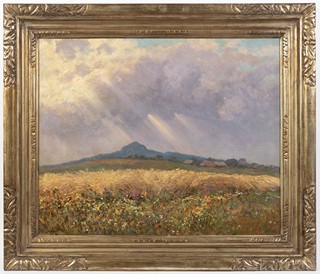 SUMMER LANDSCAPE WITH CLOUDS