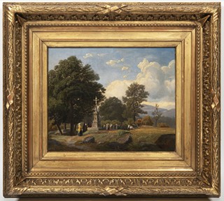 PROCESSION NEAR A WAYSIDE SHRINE