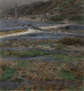 LANDSCAPE WITH A WEIR