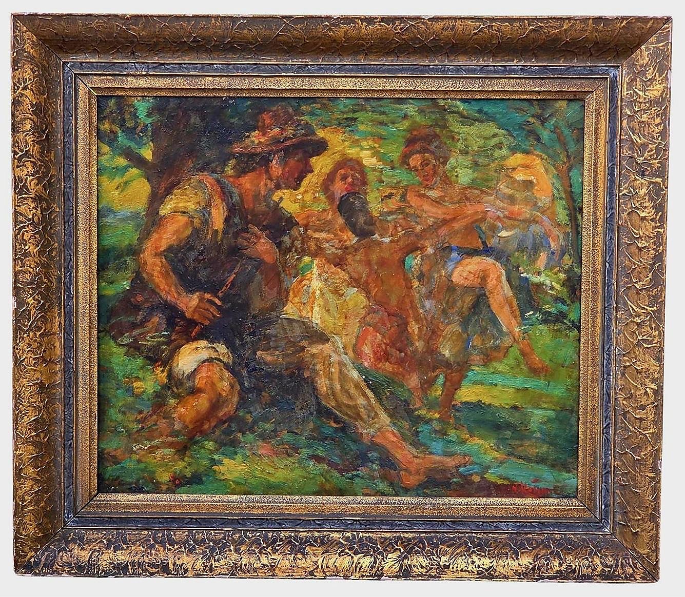 Vlastimil Košvanec (1887 - 1961) - Veselí pod stromem
