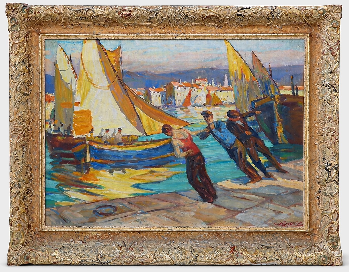 Vlastimil Košvanec (1887 - 1961) - Večer na moři