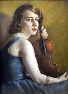 Gustav Sýkora (1889 - 1966) - Houslistka