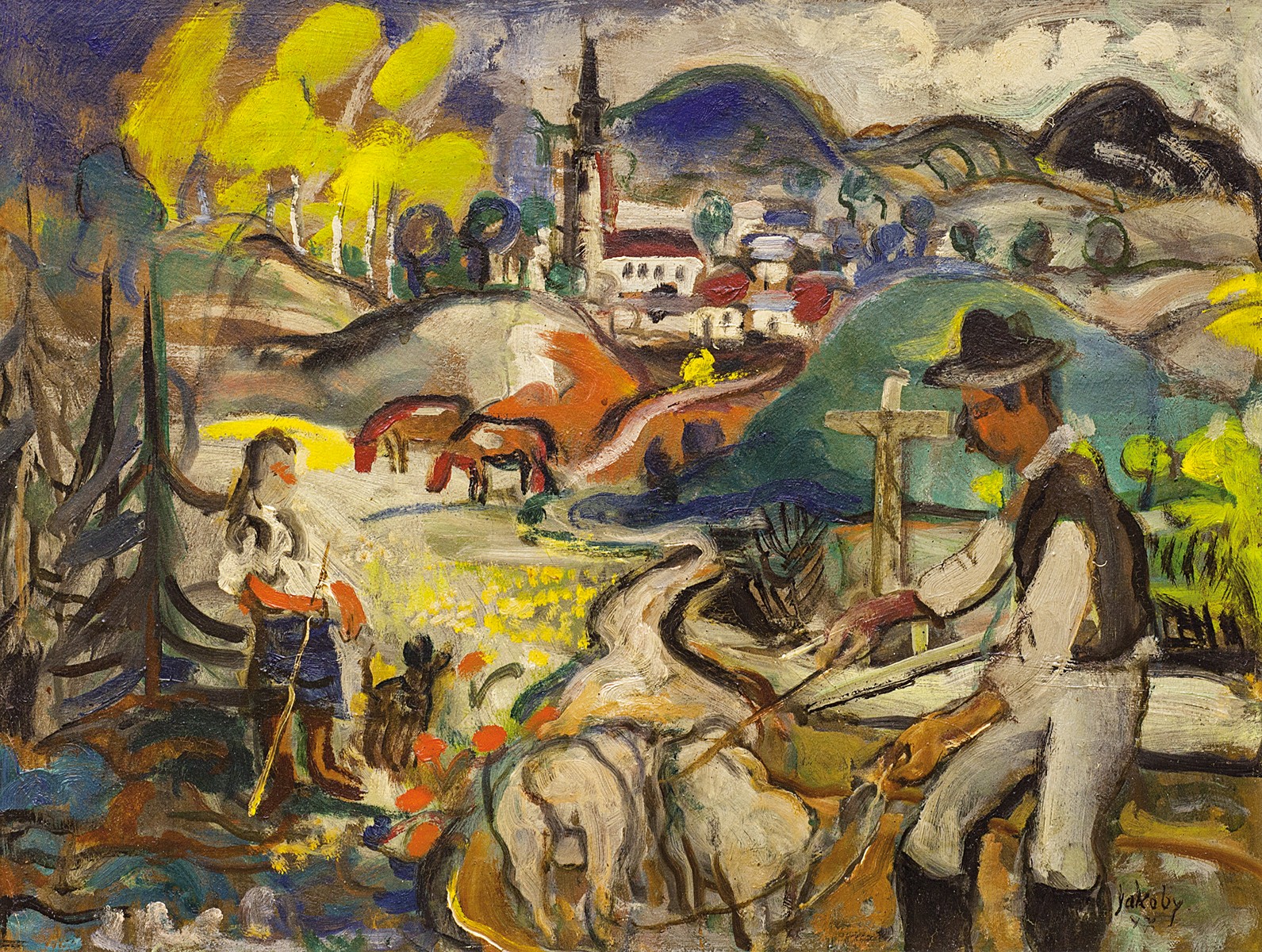 Július Jakoby (1903 - 1985) - Na poli