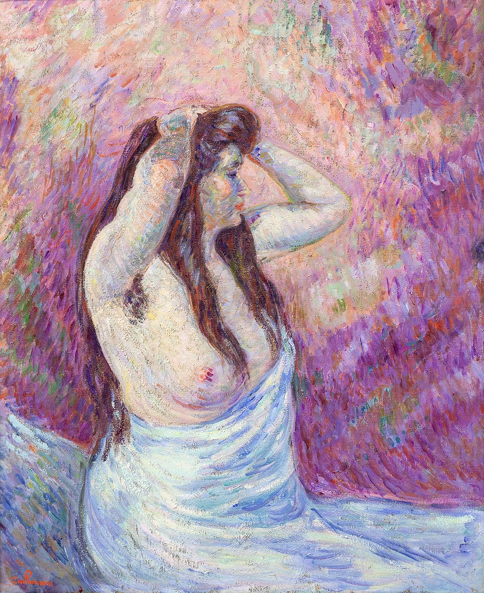 Armand Guillaumin (1841 - 1927) - Jeune femme nue drapée