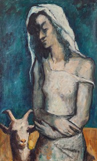 LIESLER Josef (1912 - 2005) - Žena s kůzlátkem