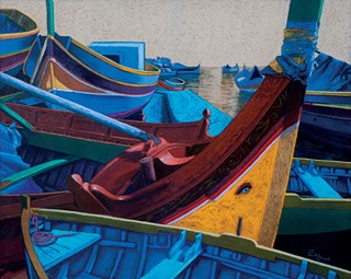 Ivan Exner (1960) - Jižní lodě (Přístav v Marsaxlokk)/Southern boats (The port of Marsaxlokk)