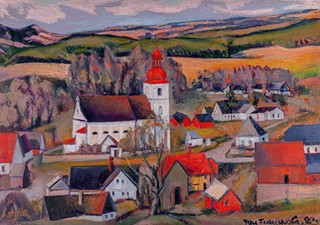 Jan Trampota (1889 - 1942) - Kostel ve Slatině
