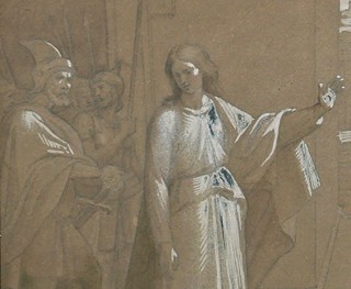 Josef Mánes (1820 - 1871) - Odmítnutí krále - datováno 1838 - motiv z historie