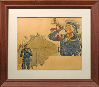 Zdeněk Burian (1905 - 1981) - Mořská sůl - Ilustrace do časopisu Vpřed Pionýr 1950