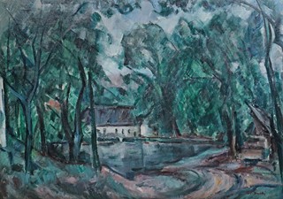 Bohumír Dvorský (1902 - 1976) - Bravantický rybník - velký formát