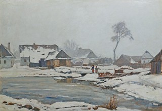 Josef Jambor (1887 - 1964) - Zimní den - Štěpánovice u Tišnova