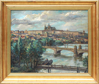 Emanuel Knížek (1889-1959) - Pohled na Pražský hrad