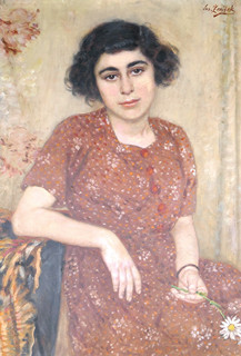 Josef Ženíšek (1855-1944) - Dívka s kopretinou