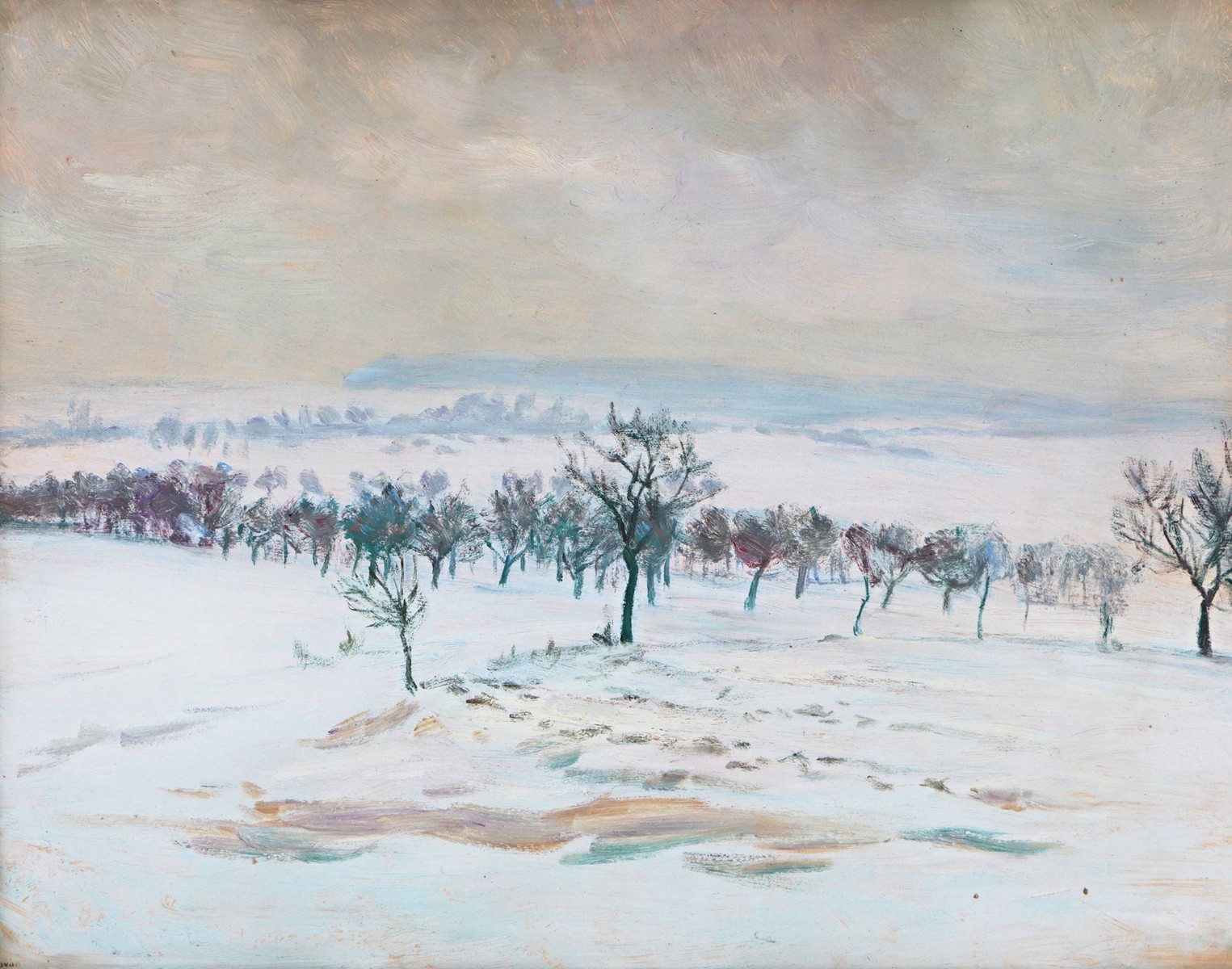 František Kaván (1866 - 1941) - Zimní krajina od Knižnic