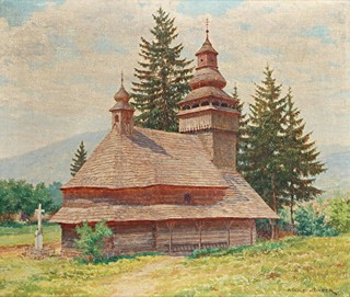 Adolf Körber (1887 – 1967) - Dřevěný kostelík