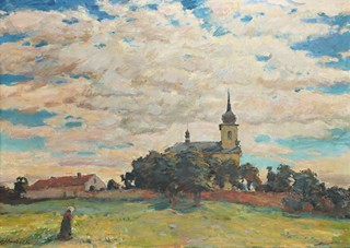 Stanislav Hudeček (1872 – 1947) - Cestou do kostela