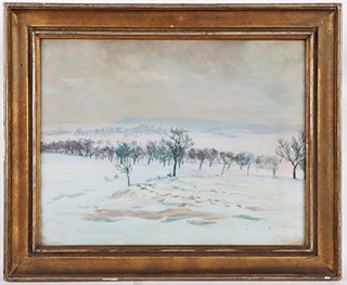 František Kaván (1866 - 1941) - Zimní krajina od Knižnic