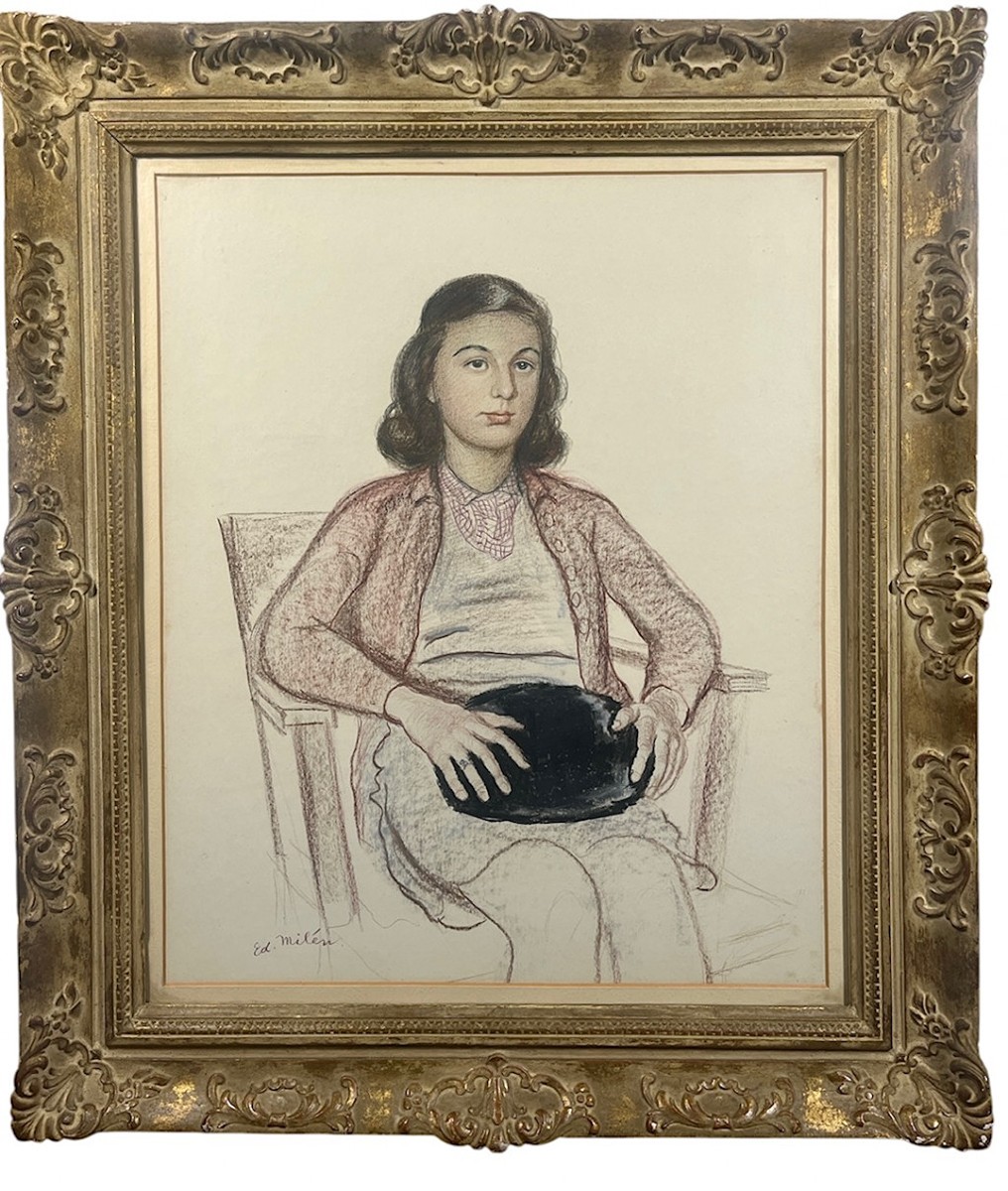 Eduard Milén (1891 - 1976) - Dívka v červeném svetříku