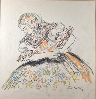 Eduard Milén (1891 - 1976) - Dívka v kroji