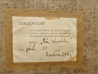 Ludvík Dobeš (1914 - 1979) - Při vínečku ve sklípku
