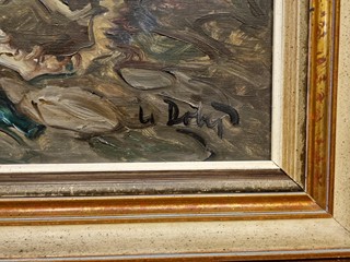 Ludvík Dobeš (1914 - 1979) - Při vínečku ve sklípku