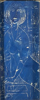 František Emler (1912 - 1992) - Žena v modré ploše