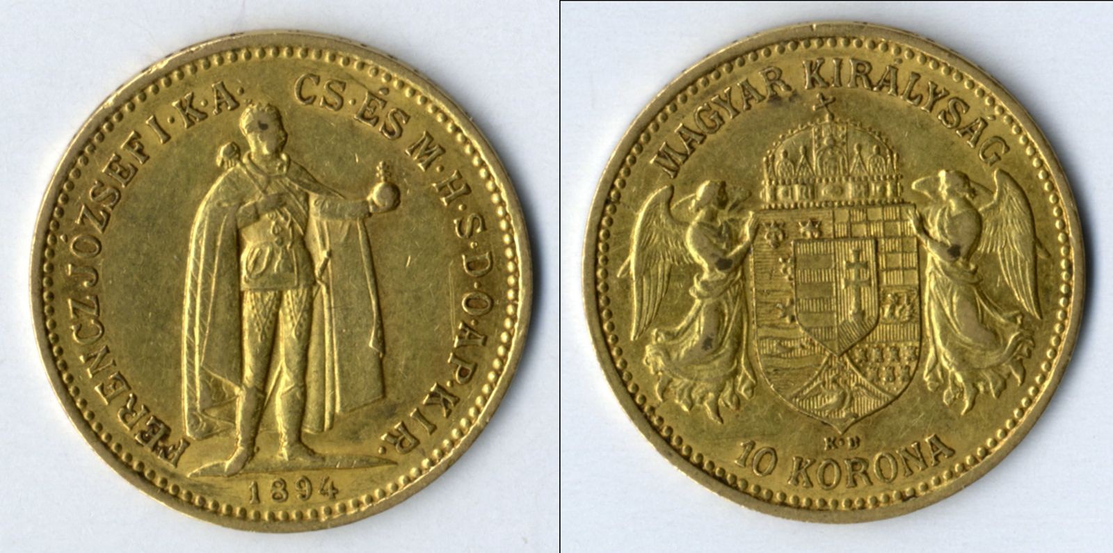 Zlatá mince - 10-ti koruna Františka Josefa I. - Rakousko-Uhersko 1894