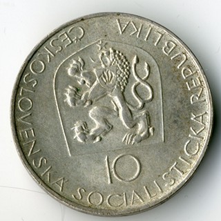 Stříbrná mince - 10 Kčs Československo 1968