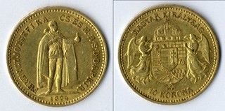 Zlatá mince - 10-ti koruna Františka Josefa I. - Rakousko-Uhersko 1894