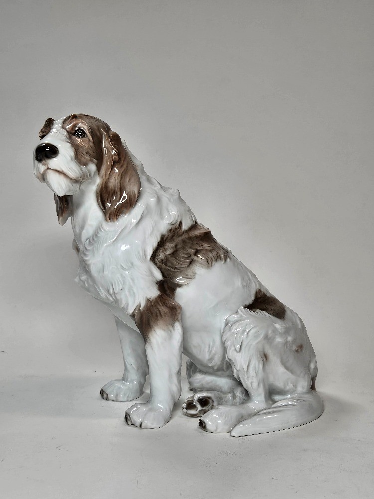Ottmar Obermaier (1883 - 1958) - Rosenthal Selb porcelánová socha anglického setra