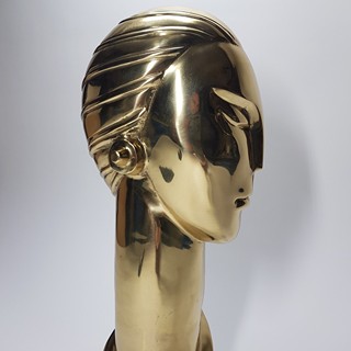 Art deco bronzová busta, Rakousko, 30. léta 20. století