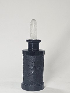 Heinrich Hoffmann (1875 - 1939) - Art deco flakon z černého opakního skla - Hoffmann & Curt Schlevogt