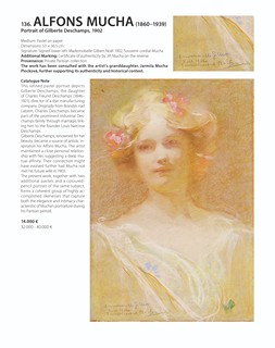 Mucha Alfons 1860 - 1939 - Portrét Gilberte Deschamps