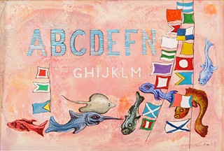 Králík František 1936 -  - Návrhy písma pro ČST (4 kresby)