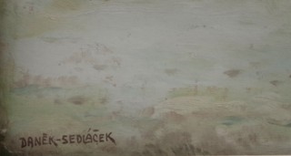 František Daněk-Sedáček - Podzimní krajina s pastevci