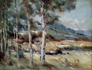 Edmund Gwerk - Krajina s břízkami