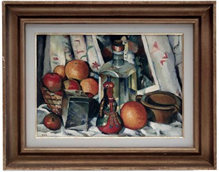 Emil Orlik - Zátiší s ovocem a lahví