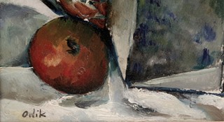 Emil Orlik - Zátiší s ovocem a lahví