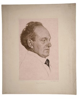 Emil Orlik - Spisovatel Gerhart Hauptmann v poloprofilu