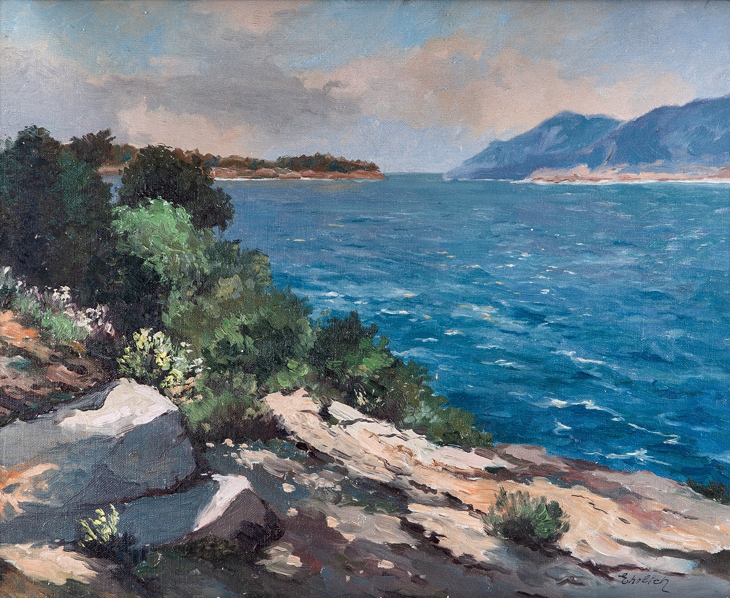 Ladislav Ehrlich (1886 - 1965) - Skály na Lokrumu