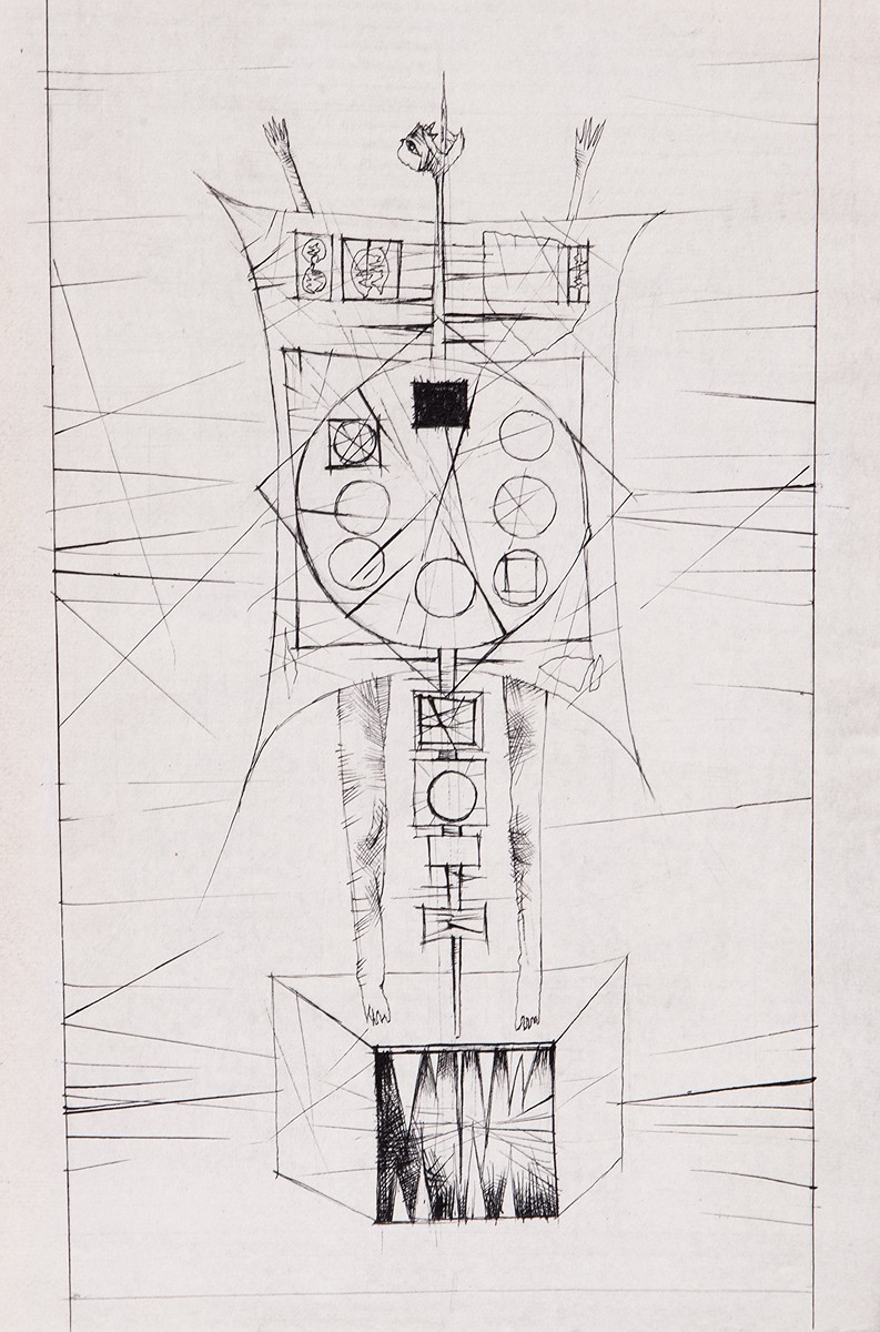 Aleš Veselý (1935 - 2015) - Ilustrace k André Pieyre De Mandiargues: Z krysy syn