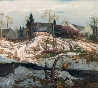 Josef Jiří Kamenický (1910 - 1981) - Zimní náves