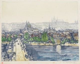 Vladislav Röhling (1878 - 1949) - Pohled na Hradčany