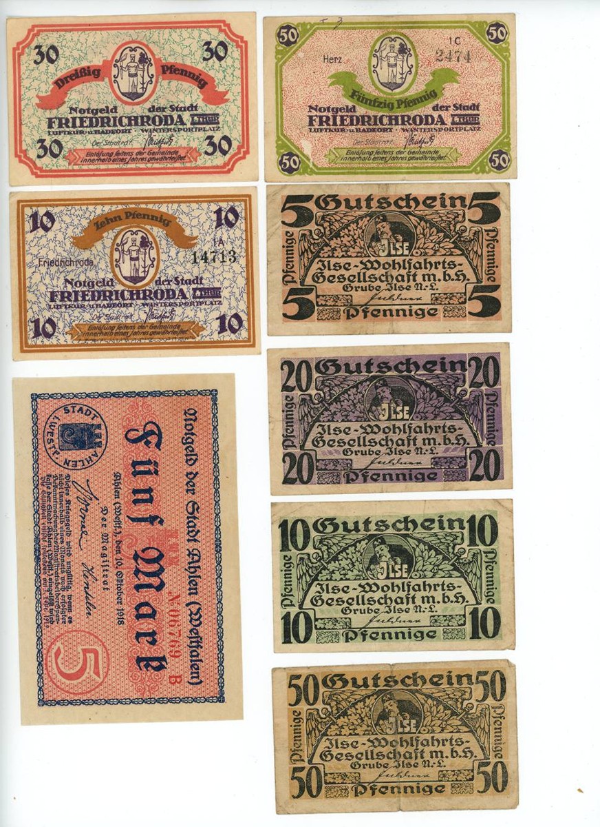 NĚMECKO, NOTGELD/KRIEGSNOTGELD, KOLEKCE 15 KS