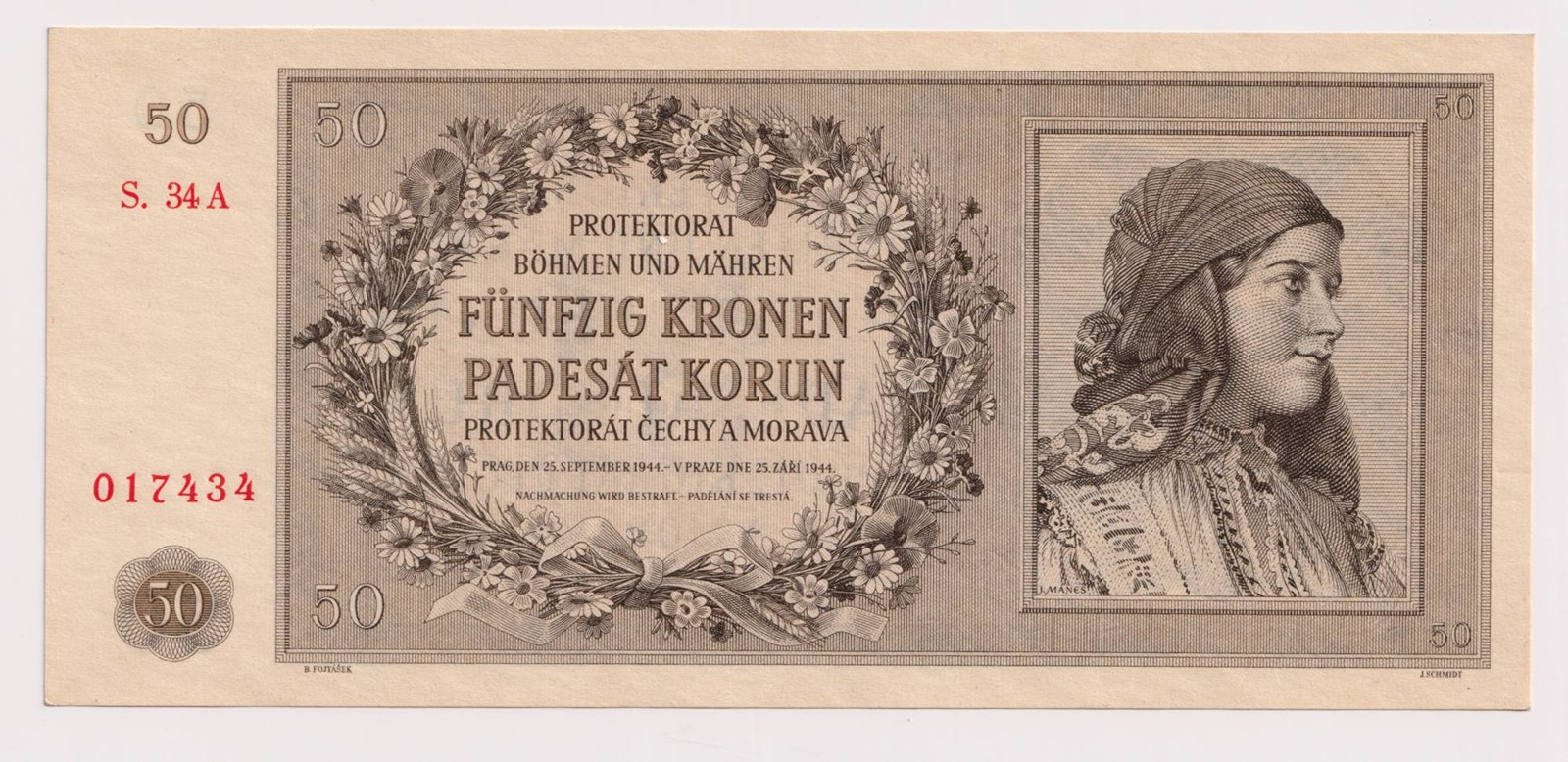 50 KORUN ČESKOSLOVENSKÝCH
