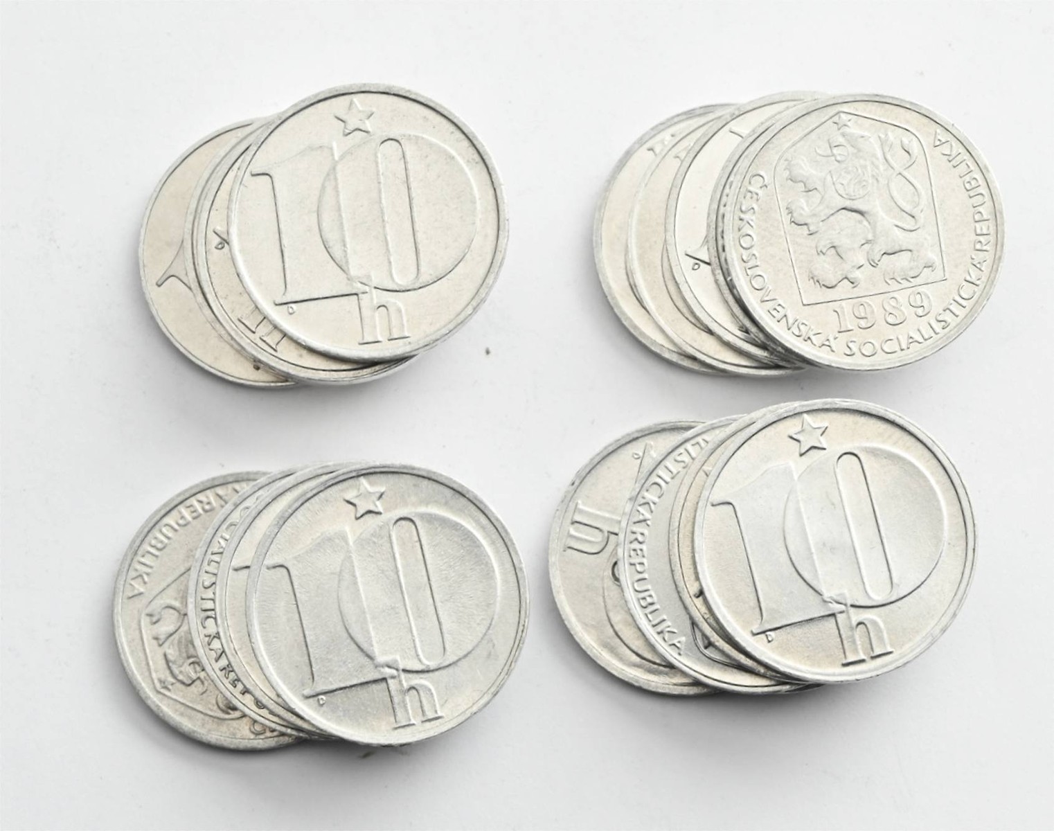 19 OBĚŽNÝCH MINCÍ: 10 HALÉŘŮ