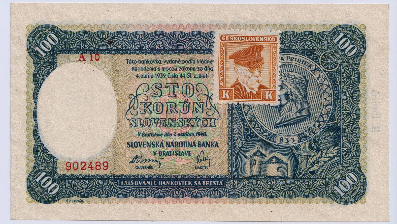 100 KORUN SLOVENSKÝCH