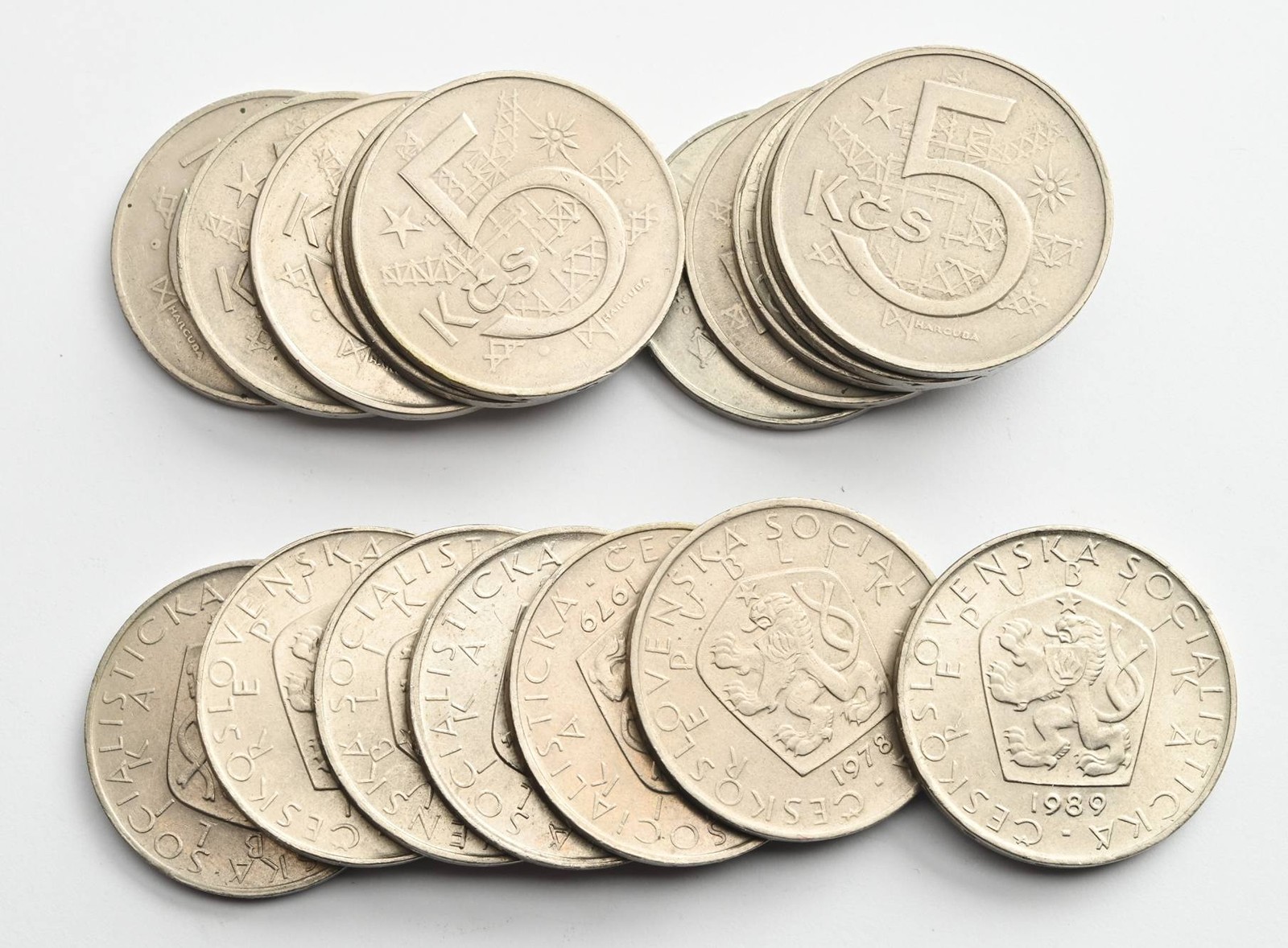 17 OBĚŽNÝCH MINCÍ: 5 KORUN