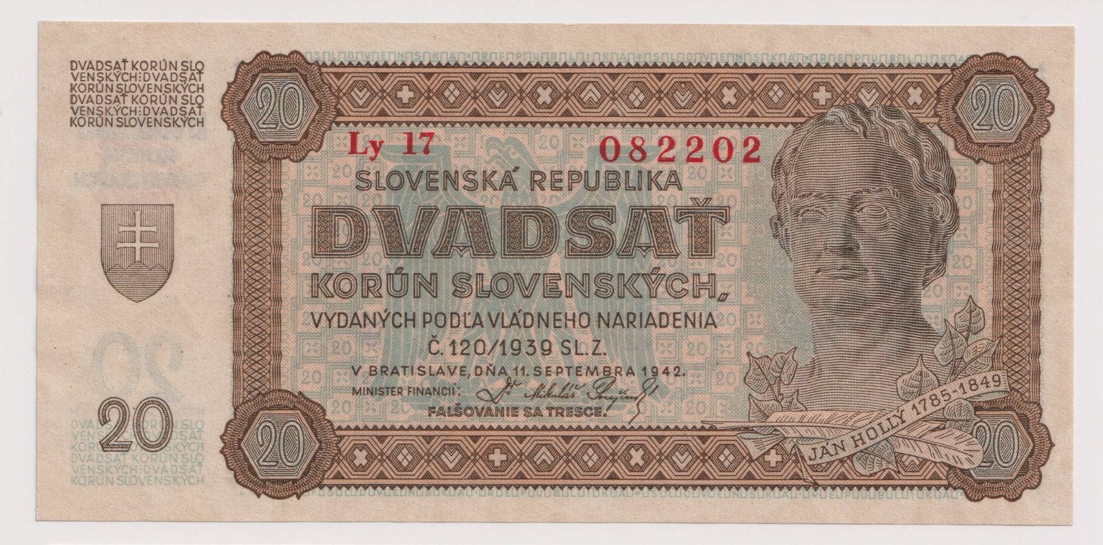 20 KORUN SLOVENSKÝCH